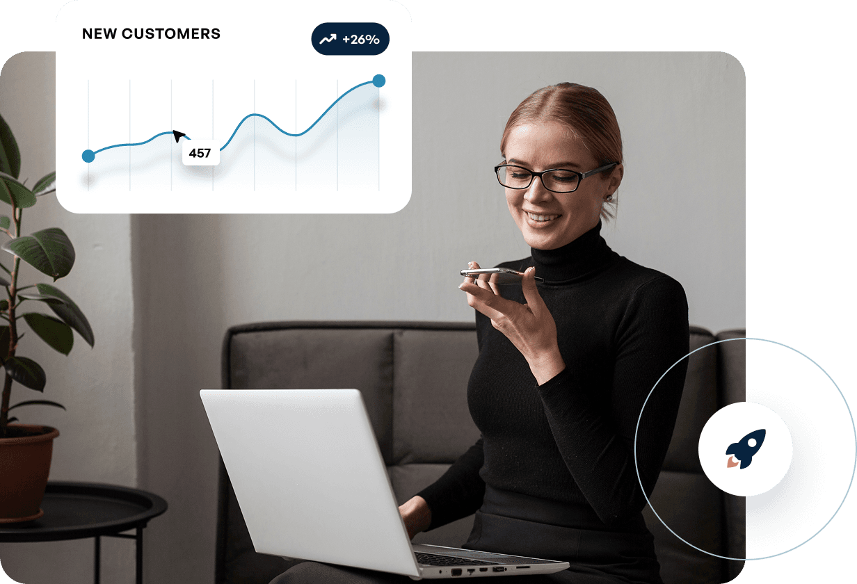 Worker looks at table looking at call tracking in Power Answer